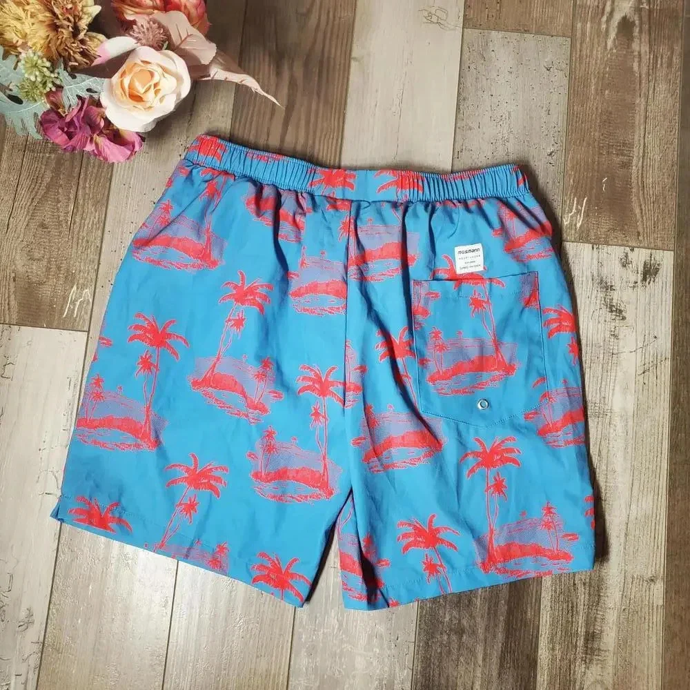 Mosmann Australia Men's Palm Tree Board Shorts Swim Trunks Size Large NWOT